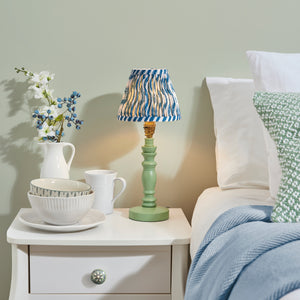 Wooden Green Bibury & Ripple 16cm Marlin blue shade - Comet Lighting