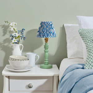 Wooden Green Bibury & Ripple 16cm Marlin blue shade - Comet Lighting