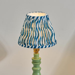 Wooden Green Bibury & Ripple 16cm Marlin blue shade - Comet Lighting