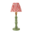 Wooden Green Bibury & Ikat 16cm Coral pink shade - Comet Lighting