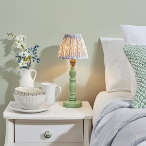 Wooden Green Bibury & Leaf 16cm Shell bay blue shade - Comet Lighting