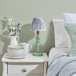 Wooden Green Bibury & Leaf 16cm Shell bay blue shade - Comet Lighting