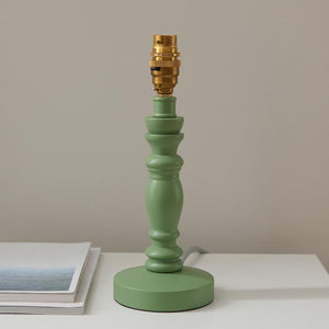 Wooden Green Bibury & Leaf 16cm Shell bay blue shade - Comet Lighting
