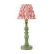 Wooden Green Bibury & Ripple 16cm Coral pink shade - Comet Lighting