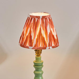 Wooden Green Bibury & Zigzag 16cm Apricot orange shade - Comet Lighting