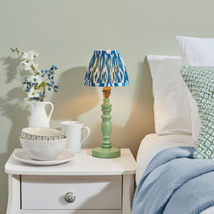 Wooden Green Bibury & Ikat 16cm Marlin blue shade - Comet Lighting