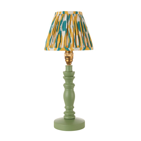 Wooden Green Bibury & Ikat 16cm Yellow & jade shade