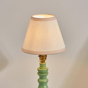 Wooden Green Bibury & Ivy 16cm Vintage white shade - Comet Lighting
