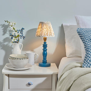 Wooden Blue Bibury & Leaf 16cm Herb garden green shade - Comet Lighting