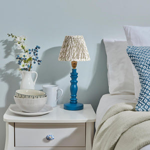 Wooden Blue Bibury & Leaf 16cm Herb garden green shade - Comet Lighting