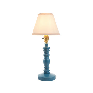 Wooden Blue Bibury & Ivy 16cm Vintage white shade - Comet Lighting