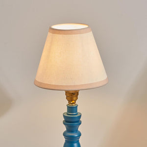 Wooden Blue Bibury & Ivy 16cm Vintage white shade - Comet Lighting