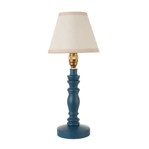 Wooden Blue Bibury & Ivy 16cm Vintage white shade - Comet Lighting