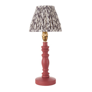 Wooden Pink Bibury & Leaf 16cm Pearl grey shade - Comet Lighting