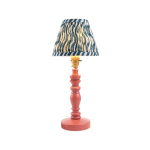 Wooden Pink Bibury & Ripple 16cm Marlin blue shade - Comet Lighting