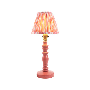 Wooden Pink Bibury & Ikat 16cm Coral pink shade - Comet Lighting