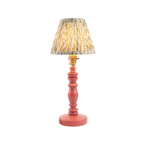 Wooden Pink Bibury & Leaf 16cm Herb garden green shade - Comet Lighting