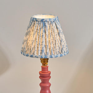 Wooden Pink Bibury & Leaf 16cm Shell bay blue shade - Comet Lighting