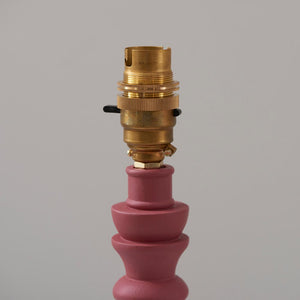 Wooden Pink Bibury & Ripple 16cm Coral pink shade - Comet Lighting