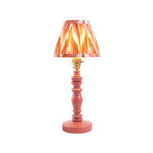 Wooden Pink Bibury & Zigzag 16cm Apricot orange shade - Comet Lighting