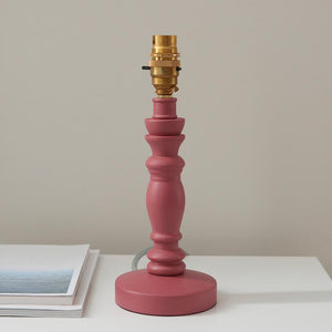 Wooden Pink Bibury & Zigzag 16cm Apricot orange shade - Comet Lighting