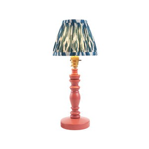 Wooden Pink Bibury & Ikat 16cm Marlin blue shade