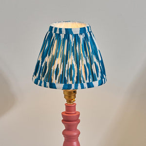 Wooden Pink Bibury & Ikat 16cm Marlin blue shade