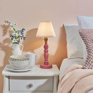 Wooden Pink Bibury & Ivy 16cm Vintage white shade