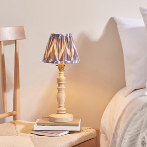 Natural Ash Bibury & Zigzag 16cm Pearl grey shade - Comet Lighting