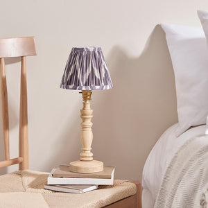 Natural Ash Bibury & Zigzag 16cm Pearl grey shade - Comet Lighting