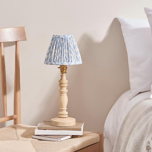 Natural Ash Bibury & Leaf 16cm Shell bay blue shade - Comet Lighting