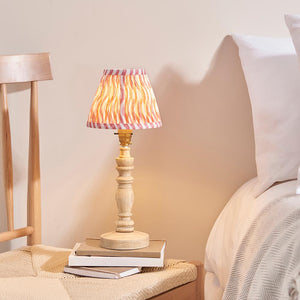 Natural Ash Bibury & Ripple 16cm Coral pink shade - Comet Lighting