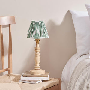 Natural Ash Bibury & Zigzag 16cm Cotswold green shade - Comet Lighting