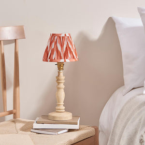 Natural Ash Bibury & Zigzag 16cm Apricot orange shade - Comet Lighting
