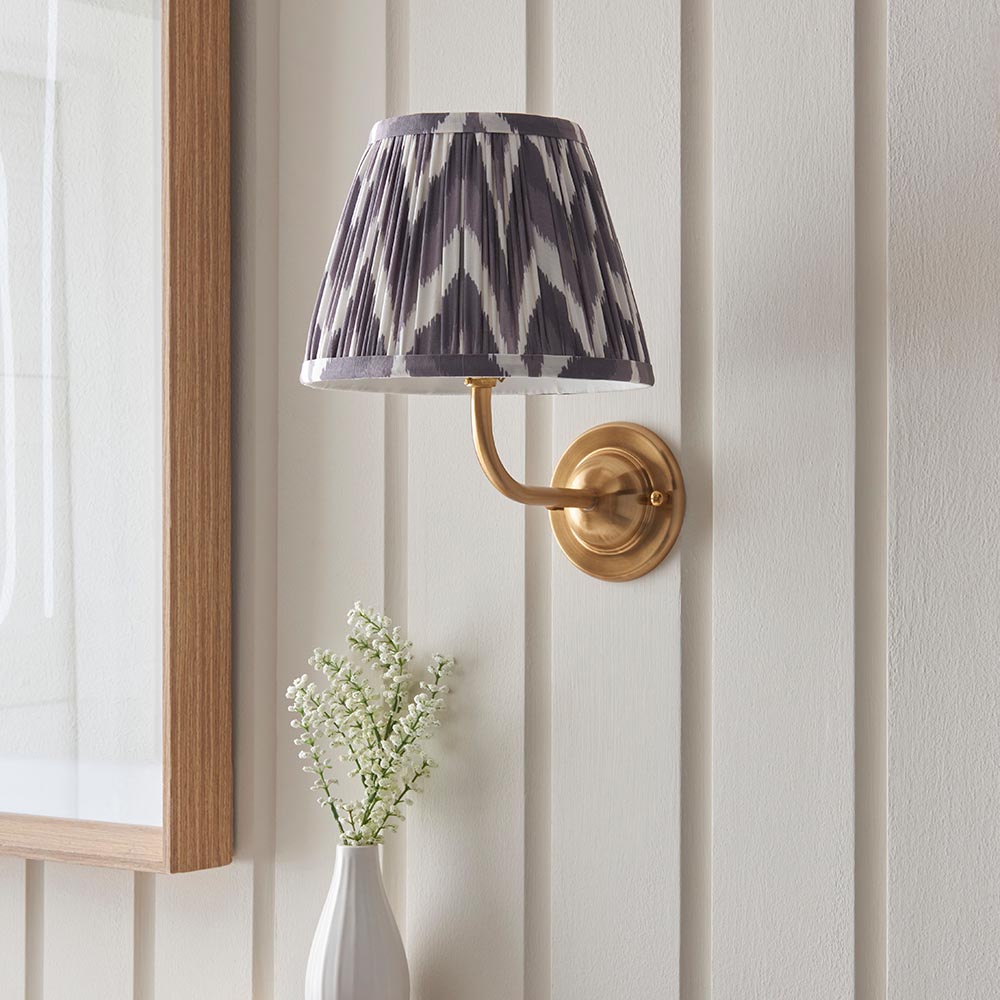 Dome Arc & Zigzag 20cm Pearl grey shade - Comet Lighting