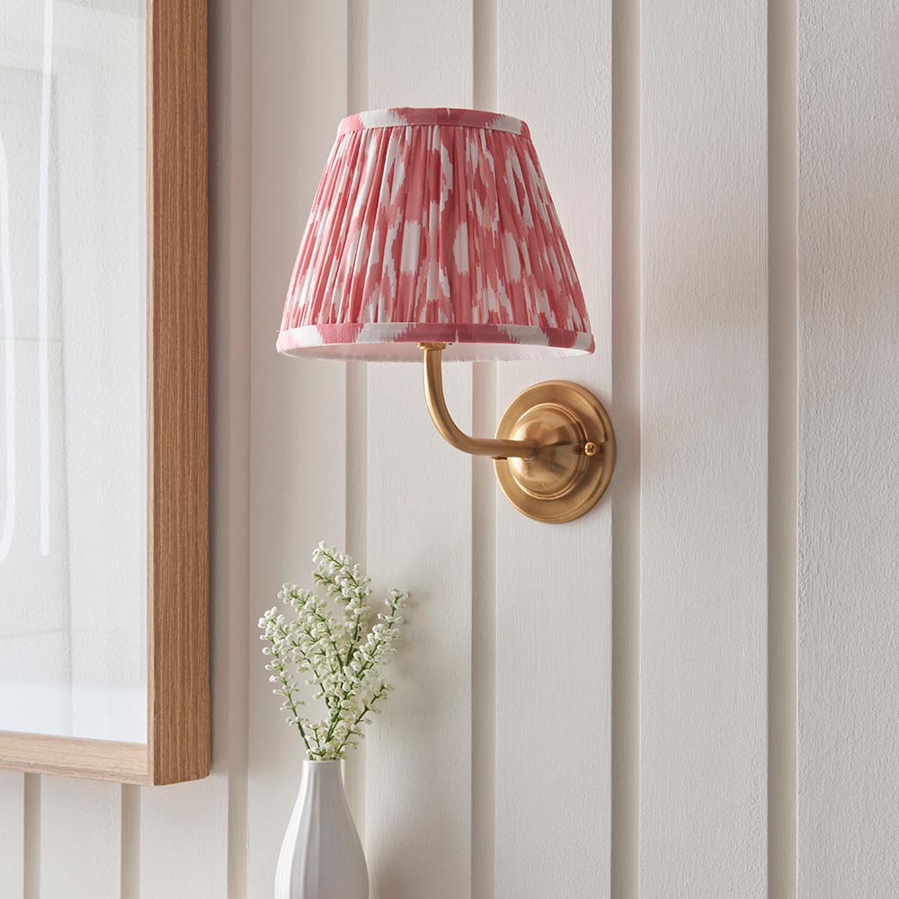 Dome Arc & Ikat 20cm Coral pink shade - Comet Lighting