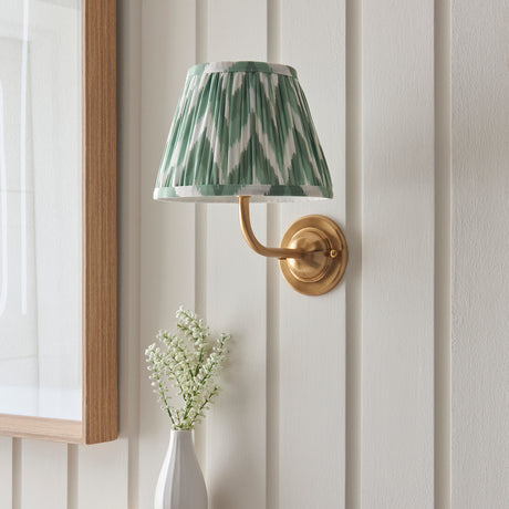 Dome Arc & Zigzag 20cm Cotswold green shade - Comet Lighting