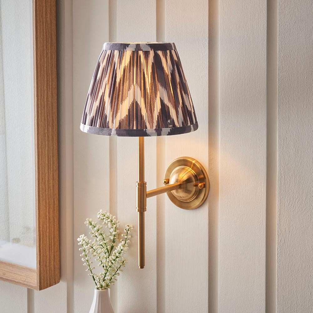 Dome T Bar & Zigzag 20cm Pearl grey shade - Comet Lighting