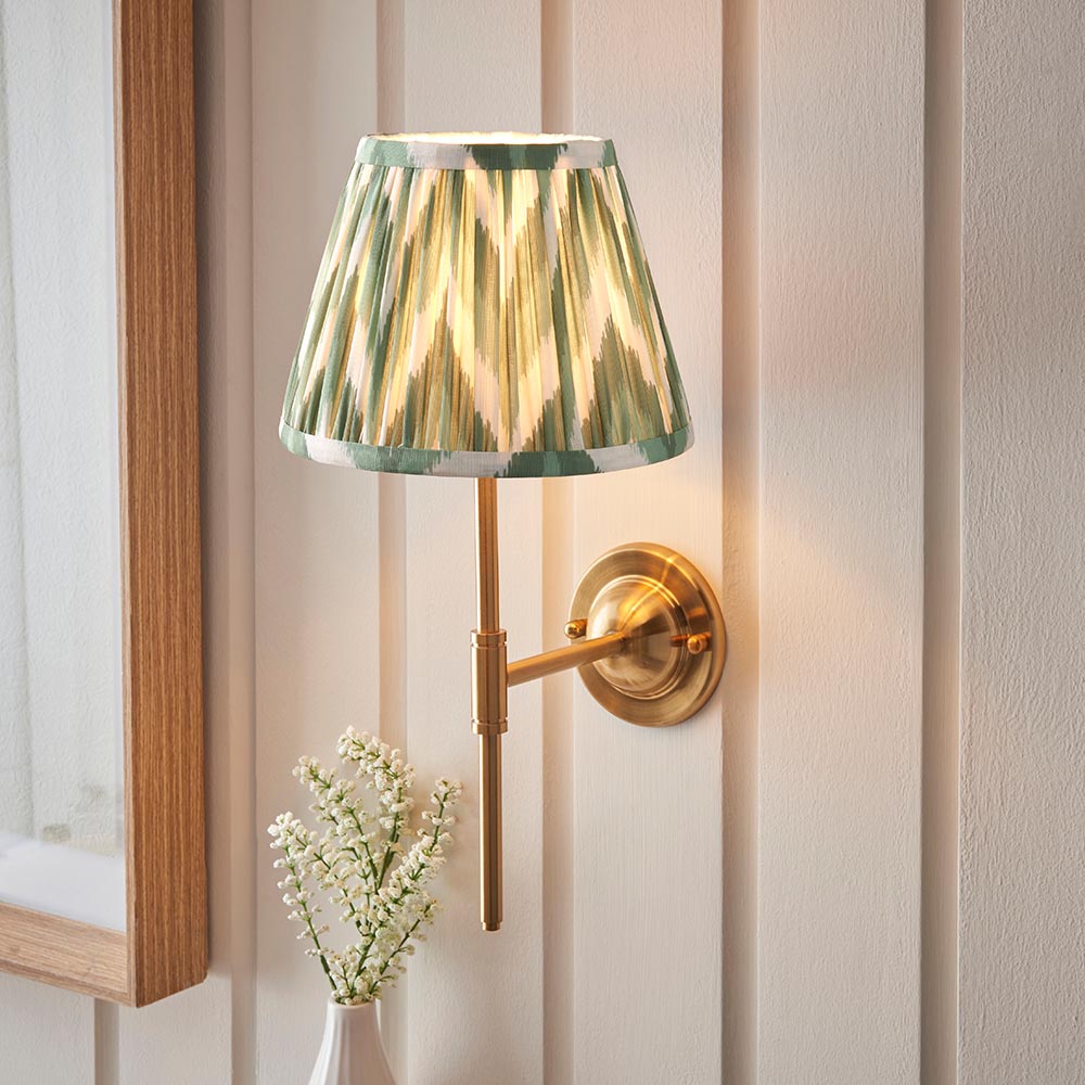 Dome T Bar & Zigzag 20cm Cotswold green shade - Comet Lighting