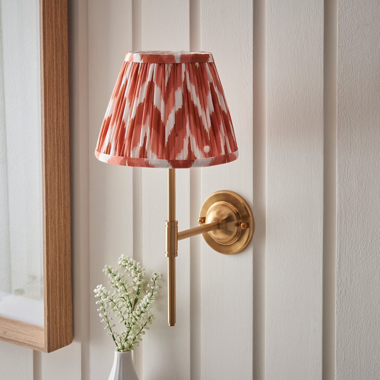 Dome T Bar & Zigzag 20cm Apricot orange shade - Comet Lighting