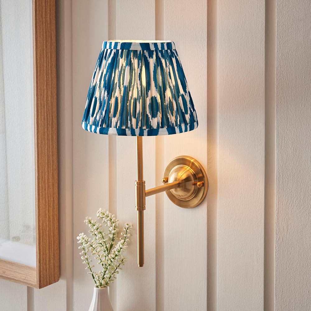 Dome T Bar & Ikat 20cm Marlin blue shade - Comet Lighting