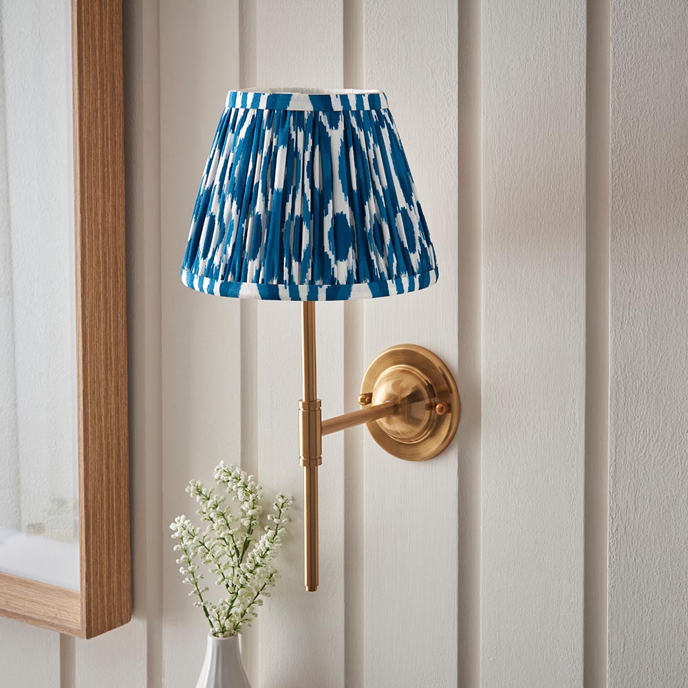 Dome T Bar & Ikat 20cm Marlin blue shade - Comet Lighting