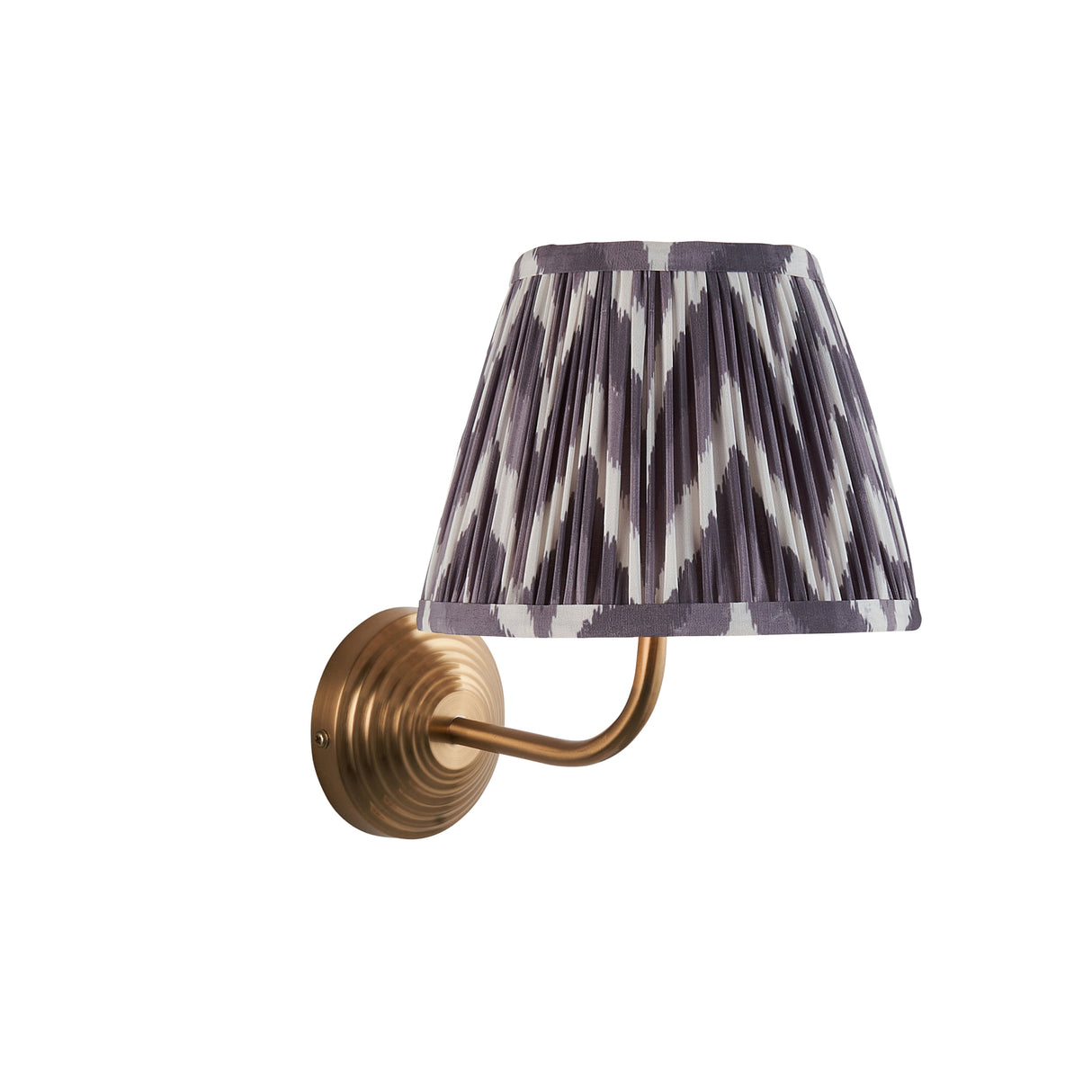 Obelisk Arc & Zigzag 20cm Pearl grey shade - Comet Lighting