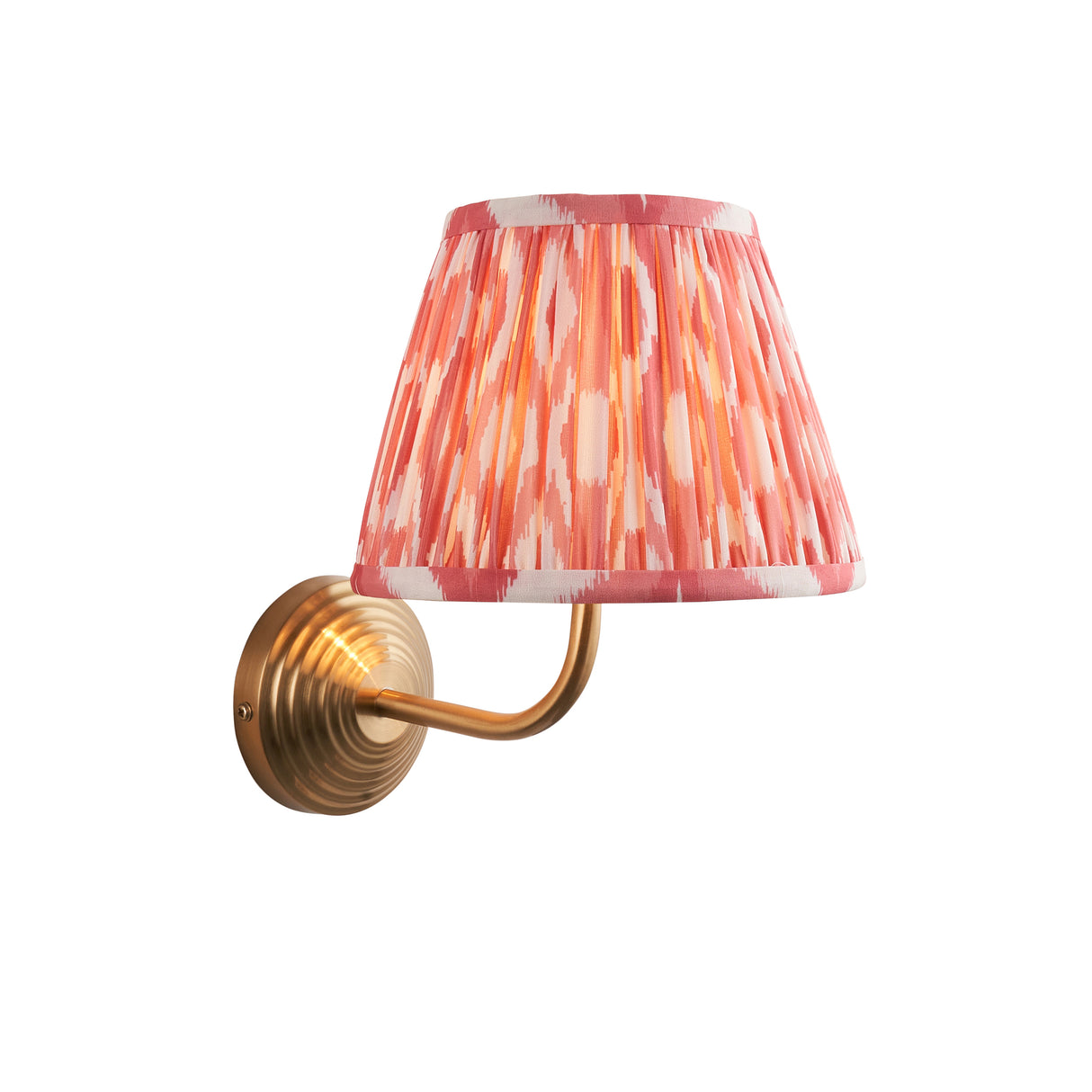 Obelisk Arc & Ikat 20cm Coral pink shade - Comet Lighting