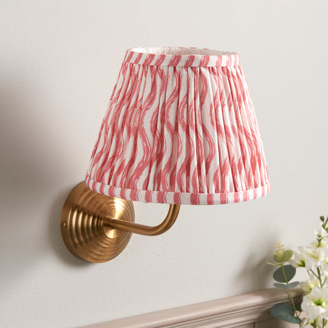 Obelisk Arc & Ripple 20cm Coral pink shade - Comet Lighting