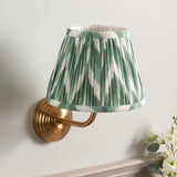 Obelisk Arc & Zigzag 20cm Cotswold green shade - Comet Lighting