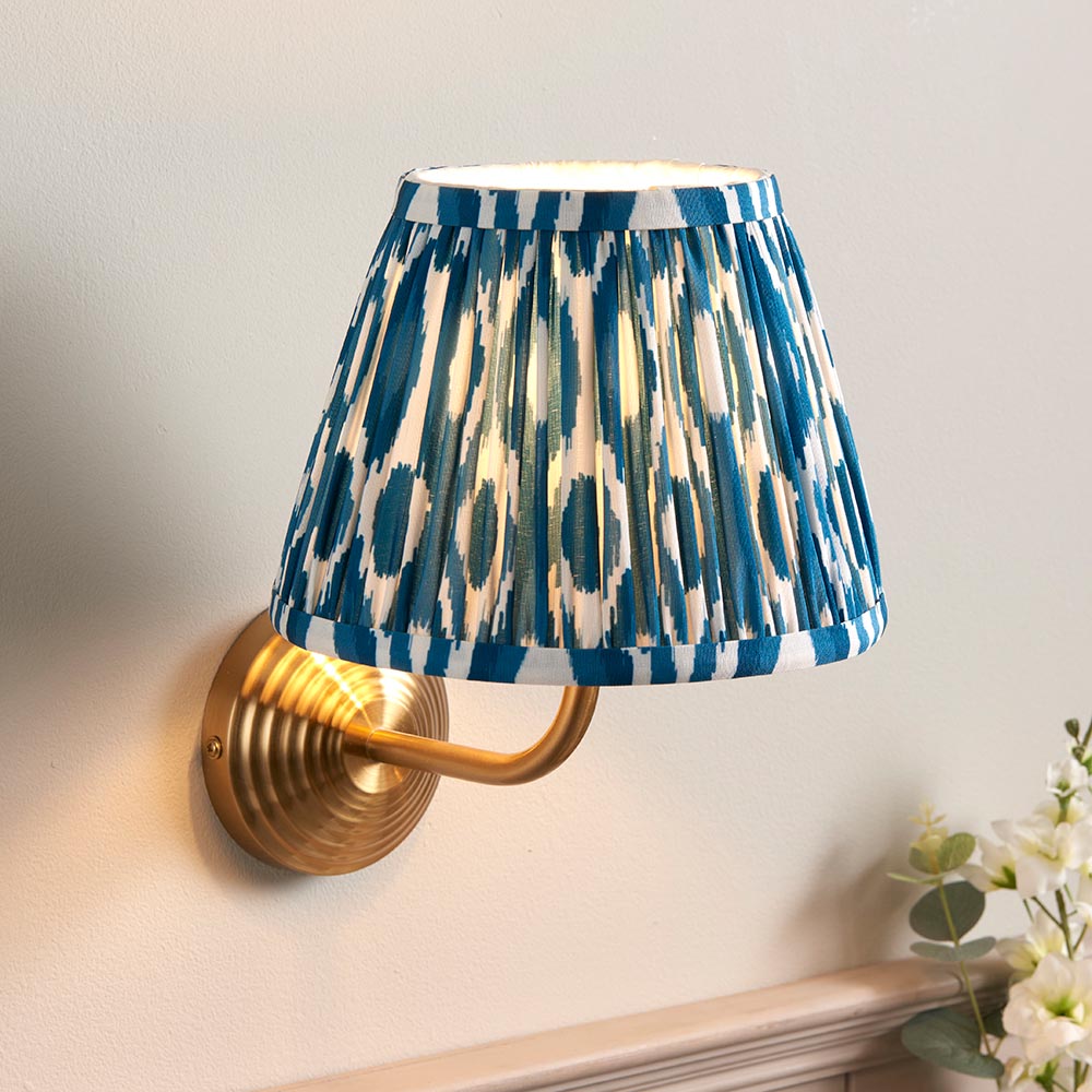 Obelisk Arc & Ikat 20cm Marlin blue shade - Comet Lighting