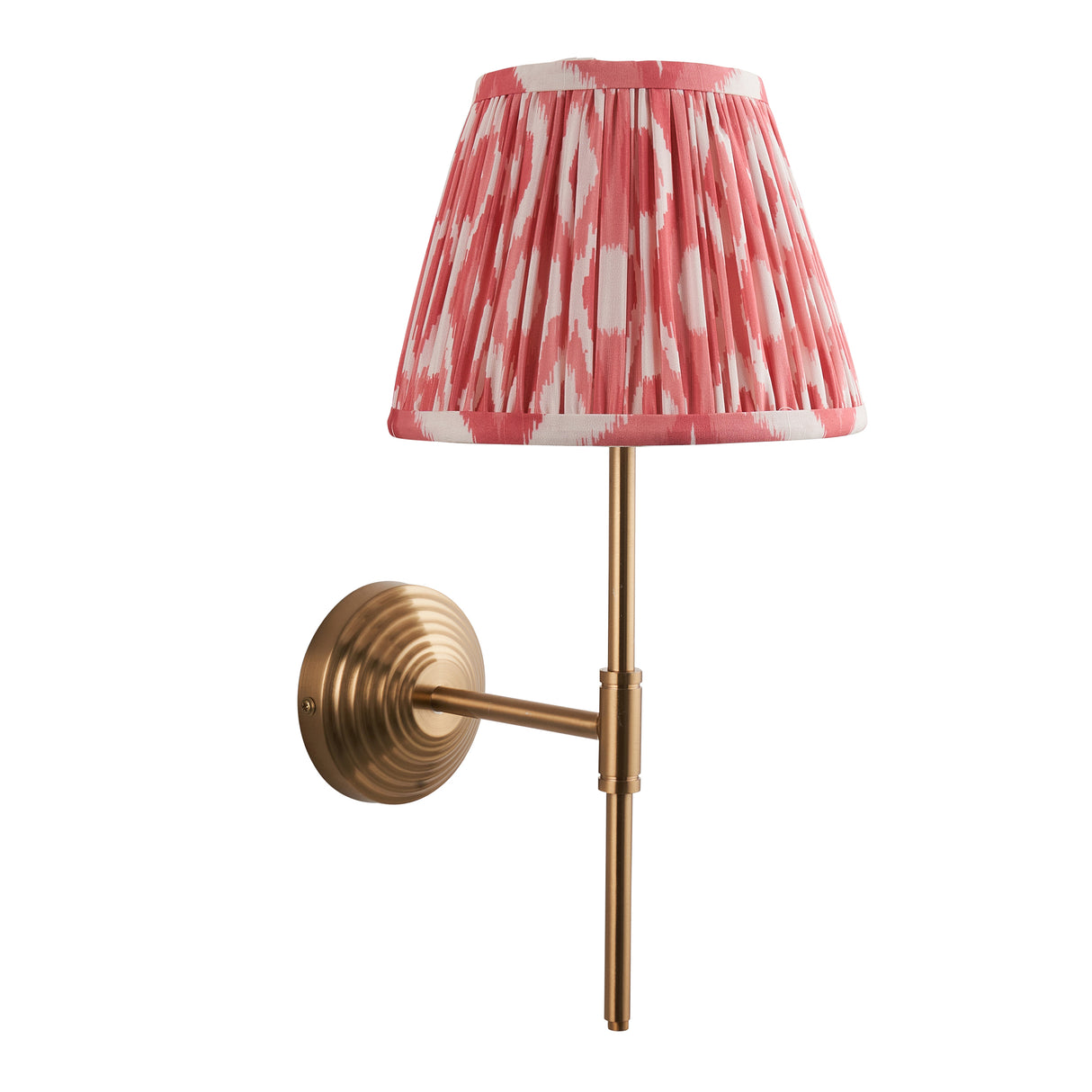 Obelisk T Bar & Ikat 20cm Coral pink shade - Comet Lighting