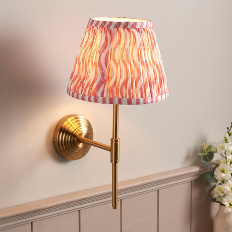 Obelisk T Bar & Ripple 20cm Coral pink shade - Comet Lighting