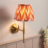 Obelisk T Bar & Zigzag 20cm Apricot orange shade - Comet Lighting